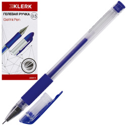 Ручка гелевая, игольчатая, пишущий узел 0,5 мм, цвет чернил синий KLERK 200014