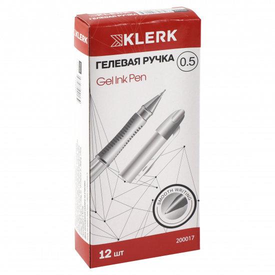 Ручка гелевая, пишущий узел 0,5 мм, цвет чернил белый KLERK 200017