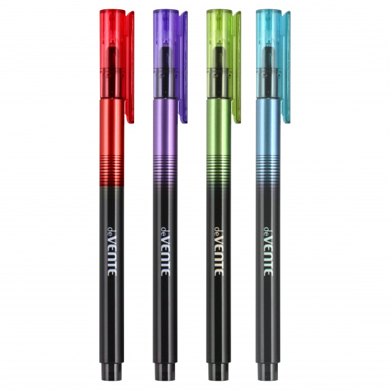 Ручка гелевая, игольчатая, пишущий узел 0,5 мм, цвет чернил синий, 4 вида Flash Up deVENTE 5051219