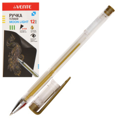 Ручка гелевая, игольчатая, пишущий узел 0,8 мм, цвет чернил золотой Moonlight deVENTE 5051115