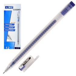 Ручка гелевая, игольчатая, пишущий узел 0,5 мм, цвет чернил синий COSMO Linc 300S/blue