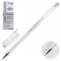 Ручка гелевая, пишущий узел 0,7мм, цвет чернил серебряный Crown HJR-500GSM