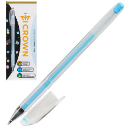 Ручка гелевая, пишущий узел 0,8 мм, цвет чернил голубой Crown HJR-500P