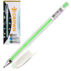 Ручка гелевая, пишущий узел 0,8мм, цвет чернил салатовый Crown HJR-500PPDP