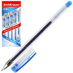 Ручка гелевая, игольчатая, пишущий узел 0,38 мм, цвет чернил синий Erich Krause 17627