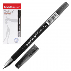 Ручка гелевая, игольчатая, пишущий узел 0,5 мм, цвет чернил черный Gelica Erich Krause 45472