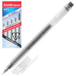 Ручка гелевая, игольчатая, одноразовая, пишущий узел 0,5 мм, цвет чернил черный G-Trio Erich Krause 54534