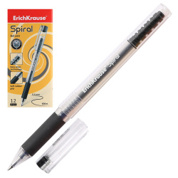 Ручка гелевая, пишущий узел 0,5 мм, цвет чернил черный Spiral Erich Krause 48178