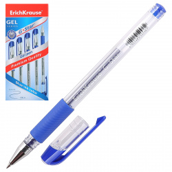 Ручка гелевая, пишущий узел 0,5 мм, цвет чернил синий Classic G-Star Erich Krause 54536