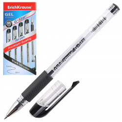 Ручка гелевая, пишущий узел 0,5 мм, цвет чернил черный Classic G-Star Erich Krause 54538