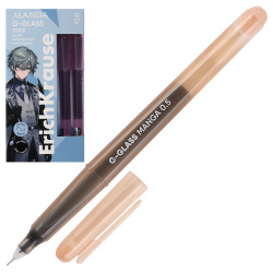 Ручка гелевая, игольчатая, одноразовая, пишущий узел 0,5 мм, цвет чернил черный, 2 вида Manga G-Glass Stick Erich Krause 61306