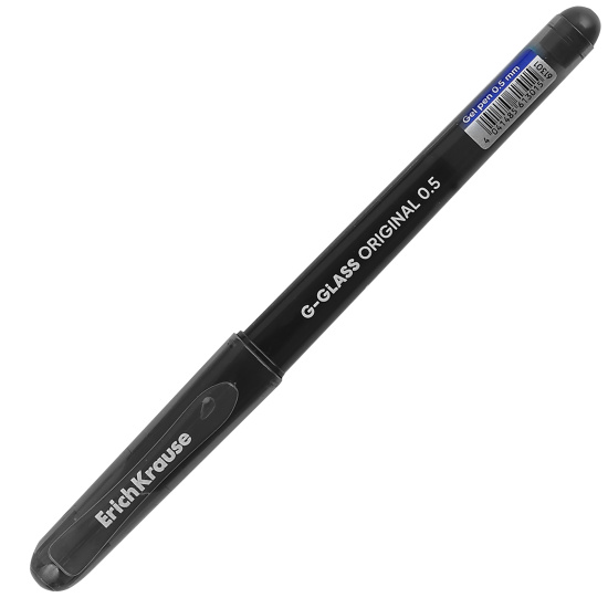 Ручка гелевая, игольчатая, одноразовая, пишущий узел 0,5 мм, цвет чернил черный Original G-Glass Stick Erich Krause 61302