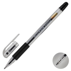 Ручка гел 0,7 прозр корп резин манжет PM 300 S0929350 черн к/к