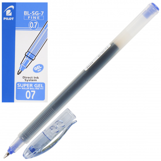 Ручка гелевая, одноразовая, пишущий узел 0,7 мм, цвет чернил синий Pilot BL-SG-7 L