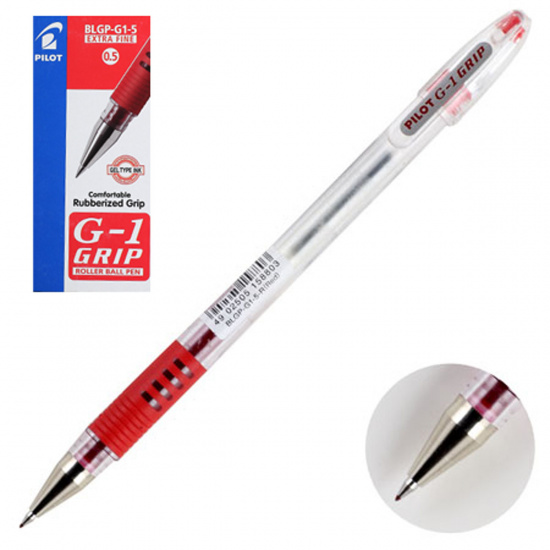Ручка гелевая, пишущий узел 0,5 мм, цвет чернил красный Pilot BLGP-G1-5 R