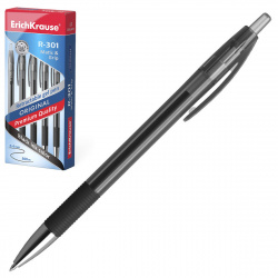Ручка автоматическая, гелевая, пишущий узел 0,5 мм, цвет чернил черный R-301 Original Gel Matic&Grip Erich Krause 46815