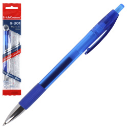 Ручка автоматическая, гелевая, пишущий узел 0,5 мм, цвет чернил синий R-301 Original Gel Matic&Grip Erich Krause 46816