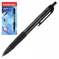 Ручка автоматическая, гелевая, пишущий узел 0,5 мм, цвет чернил черный Smart-Gel Erich Krause 39012
