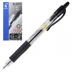 Ручка автоматическая, гелевая, пишущий узел 0,5 мм, цвет чернил черный Pilot BL-G2-5 B
