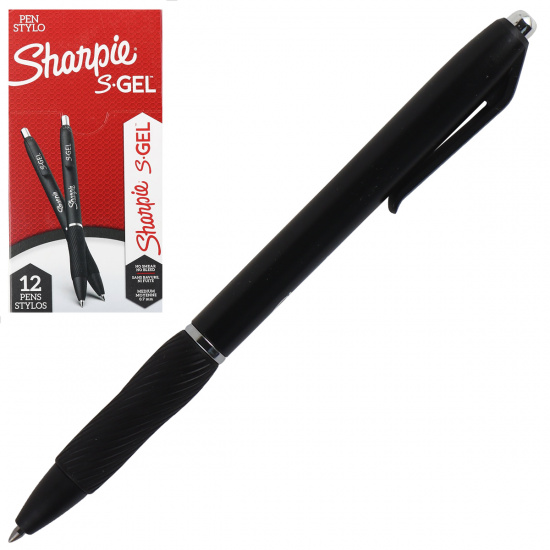 Ручка гел авт 0,7 черный корп SHARPIE S-GEL 2136595 черн к/к