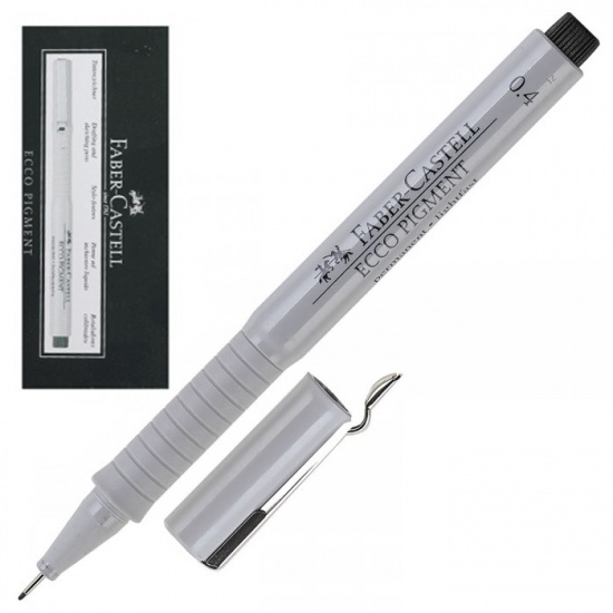 Ручка капиллярная, пишущий узел 0,3 мм, цвет чернил черный Еcco Pigment Faber-Castell 166399