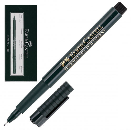 Ручка капиллярная, пишущий узел 0,4 мм, цвет чернил черный Finepen Faber-Castell 151199