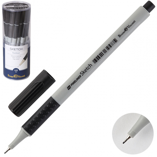 Ручка капиллярная, пишущий узел 0,4 мм, цвет чернил черный SKETCH BrunoVisconti 36-0001