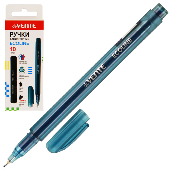Ручка капиллярная, пишущий узел 0,4 мм, цвет чернил черный EcoLine deVENTE 5060301