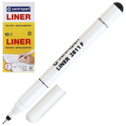 Ручка капиллярная, пишущий узел 0,3 мм, одноразовая, цвет чернил черный Centropen 2811/01-12
