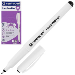 Ручка капиллярная, пишущий узел 0,5 мм, цвет чернил черный ErgoLine Centropen 4651/01-12