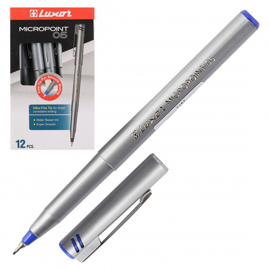 Ручка капиллярная, пишущий узел 0,5 мм, цвет чернил синий Micropoint Luxor 7162