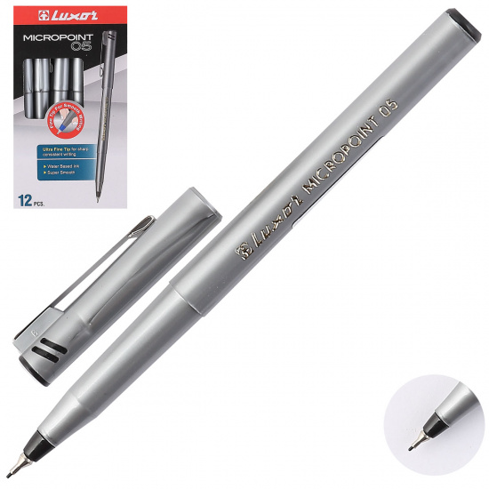 Ручка капиллярная, пишущий узел 0,5 мм, цвет чернил черный Micropoint Luxor 7161