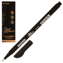 Ручка линер, пишущий узел 0,5 мм, одноразовая, цвет чернил черный MERO Mazari M-5393-71