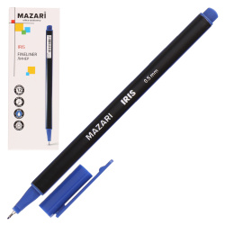 Ручка линер, пишущий узел 0,4 мм, одноразовая, цвет чернил синий Iris Mazari M-5817-70
