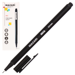 Ручка линер, пишущий узел 0,4 мм, одноразовая, цвет чернил черный Iris Mazari M-5817-71