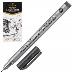 Ручка линер, пишущий узел 0,1 мм, одноразовая, цвет чернил черный Style Vista-artista BPL-01