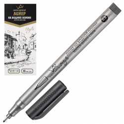 Ручка линер, пишущий узел 0,8 мм, одноразовая, цвет чернил черный Style Vista-artista BPL-01