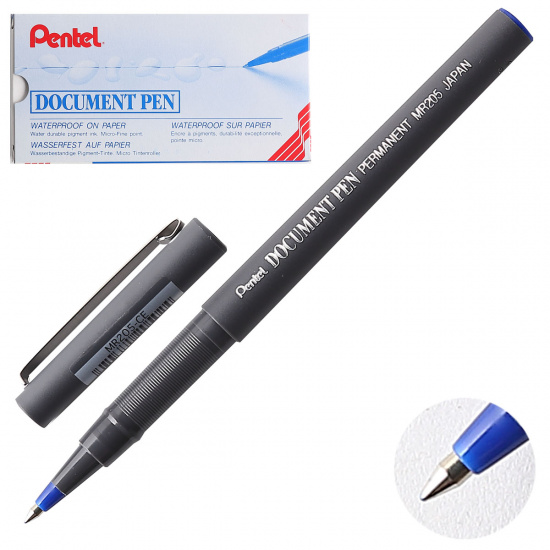 Ручка-роллер 0,5 Document Pen однораз сер корп MR205-С син
