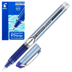 Ручка роллер пишущий узел 0,5 мм, игольчатая, одноразовая, цвет чернил синий Pilot BXGPN-V5 (L)