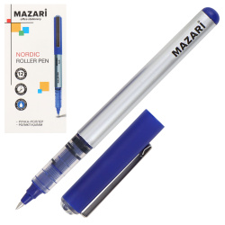 Ручка роллер пишущий узел 0,5 мм, одноразовая, цвет чернил синий Nordic Mazari M-5811-70