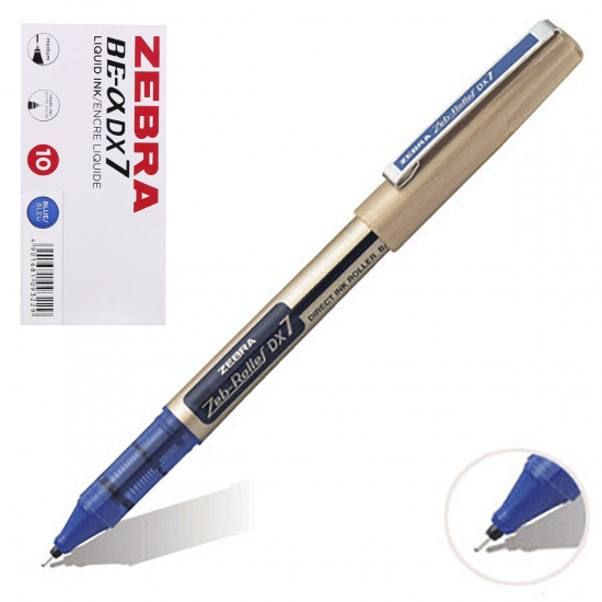Ручка роллер, 0,7 мм, цвет корпуса бежевый ZEB-ROLLER DX7 Zebra 4901681104222