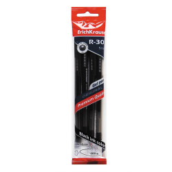 Набор гел ручек 1цв 4шт 0,5 тонир корп R-301 Original Gel 46798 черн блист/уп