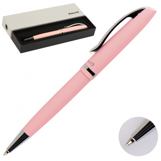 Ручка подарочная, шариковая, пишущий узел M (medium) 1 мм, корпус круглый, цвет чернил синий Jazz Pastel Pelikan PL812665