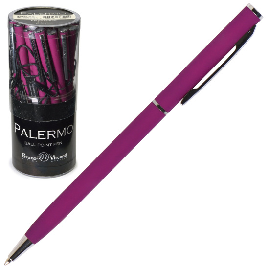 Ручка шариковая, пишущий узел 0,7 мм, корпус круглый, цвет чернил синий Palermo BrunoVisconti 20-0250/04