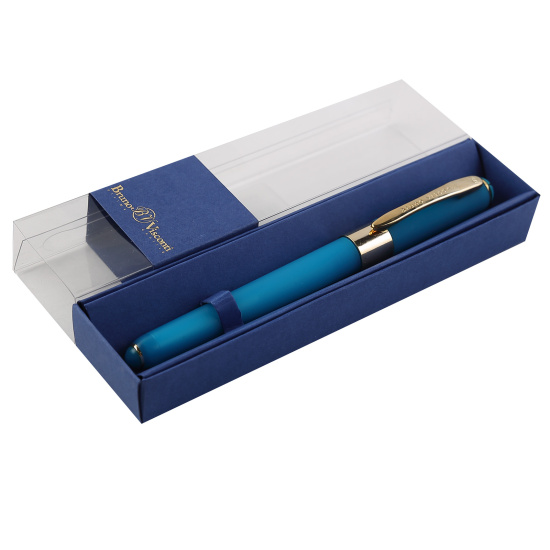 Ручка шариковая, пишущий узел 0,5 мм, корпус круглый, цвет чернил бирюзовый Monaco BrunoVisconti 20-0125/237