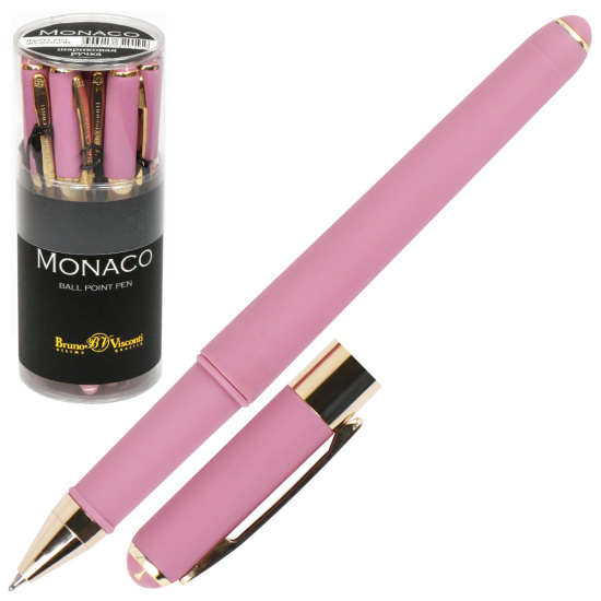 Ручка шариковая, пишущий узел 0,5 мм, корпус круглый, цвет чернил синий Monaco BrunoVisconti 20-0125/18