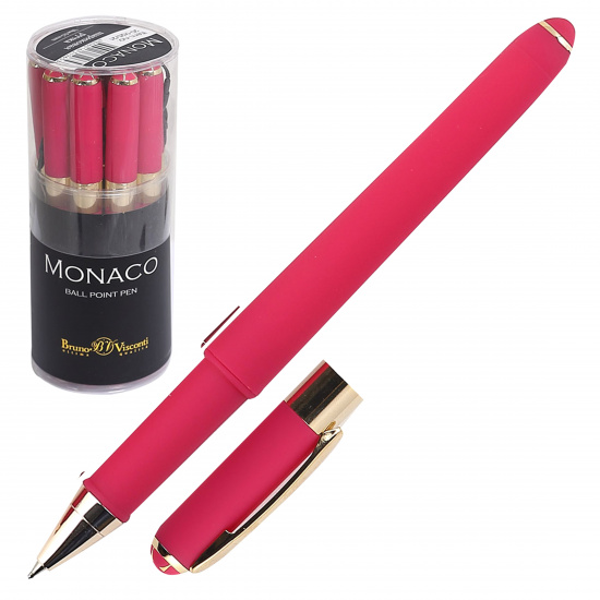 Ручка подарочная, шариковая, пишущий узел 0,5 мм, корпус круглый, цвет чернил синий Monaco BrunoVisconti 20-0125/21