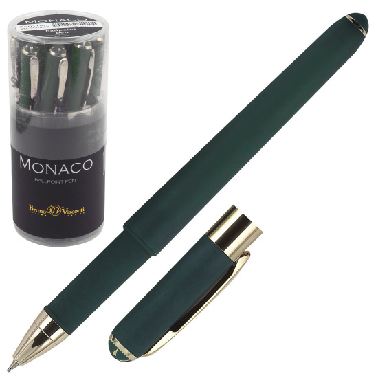 Ручка шариковая, пишущий узел 0,5 мм, корпус круглый, цвет чернил синий Monaco BrunoVisconti 20-0125/03