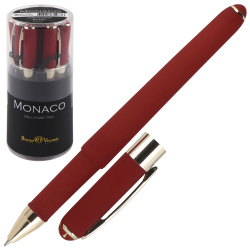 Ручка шариковая подарочная красный корпус BrunoVisconti Monaco 20-0125/04 синяя пластиковая упаковка