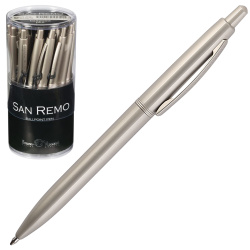 Ручка шариковая, пишущий узел 1,0 мм, корпус круглый, цвет чернил синий San remo BrunoVisconti 20-0249/19
